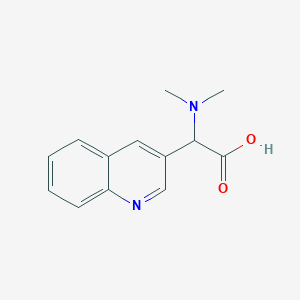 molecular formula C13H14N2O2 B11878829 2-(Dimethylamino)-2-(quinolin-3-YL)acetic acid CAS No. 1007913-00-9