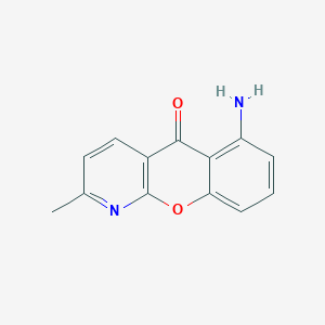 5H-[1]Benzopyrano[2,3-b]pyridin-5-one, 6-amino-2-methyl-