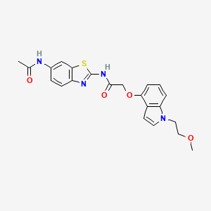 N-[6-(acetylamino)-1,3-benzothiazol-2-yl]-2-{[1-(2-methoxyethyl)-1H-indol-4-yl]oxy}acetamide