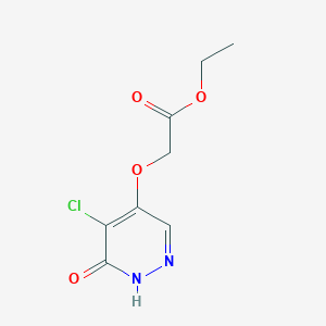 Ethyl 2-((5-chloro-6-oxo-1,6-dihydropyridazin-4-yl)oxy)acetate