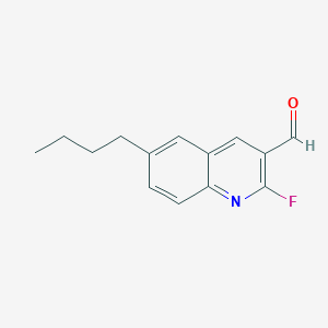 molecular formula C14H14FNO B11878856 6-Butyl-2-fluoroquinoline-3-carbaldehyde CAS No. 185452-88-4