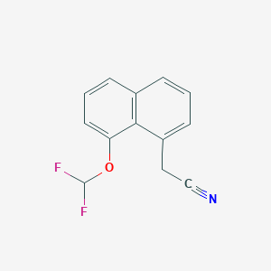 molecular formula C13H9F2NO B11878871 1-(Difluoromethoxy)naphthalene-8-acetonitrile 