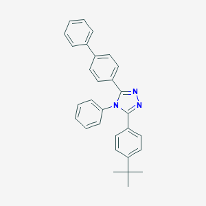 molecular formula C30H27N3 B118789 3-(Biphenyl-4-YL)-5-(4-tert-butylphenyl)-4-phenyl-4H-1,2,4-triazole CAS No. 150405-69-9