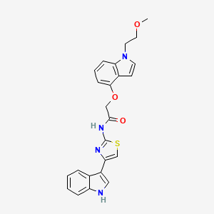 molecular formula C24H22N4O3S B1187892 N-[4-(1H-indol-3-yl)-1,3-thiazol-2-yl]-2-{[1-(2-methoxyethyl)-1H-indol-4-yl]oxy}acetamide 