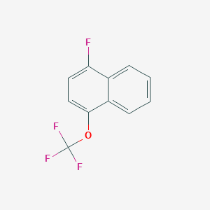 molecular formula C11H6F4O B11878953 4-Fluoro-1-(trifluoromethoxy)naphthalene 