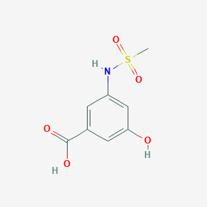 molecular formula C8H9NO5S B11879013 3-Hydroxy-5-(methylsulfonamido)benzoic acid 