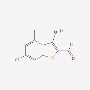 6-Chloro-3-hydroxy-4-methylbenzo[b]thiophene-2-carbaldehyde