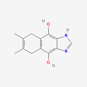 molecular formula C13H14N2O2 B11879041 6,7-Dimethyl-5,8-dihydro-1H-naphtho[2,3-d]imidazole-4,9-diol 