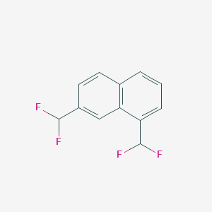 molecular formula C12H8F4 B11879102 1,7-Bis(difluoromethyl)naphthalene 