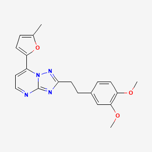 molecular formula C20H20N4O3 B1187912 2-[2-(3,4-Dimethoxyphenyl)ethyl]-7-(5-methylfuran-2-yl)[1,2,4]triazolo[1,5-a]pyrimidine 