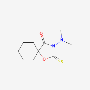 molecular formula C10H16N2O2S B11879133 3-(Dimethylamino)-2-sulfanylidene-1-oxa-3-azaspiro[4.5]decan-4-one CAS No. 88051-81-4