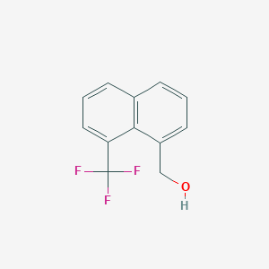 molecular formula C12H9F3O B11879159 1-(Trifluoromethyl)naphthalene-8-methanol 