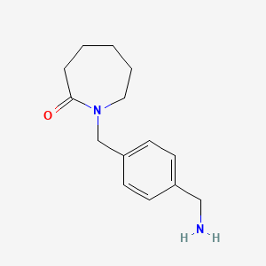 1-{[4-(Aminomethyl)phenyl]methyl}azepan-2-one