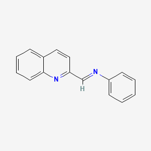 molecular formula C16H12N2 B11879187 N-(Quinolin-2-ylmethylene)aniline CAS No. 5603-13-4