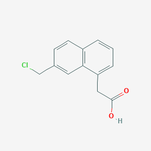 molecular formula C13H11ClO2 B11879207 2-(Chloromethyl)naphthalene-8-acetic acid 