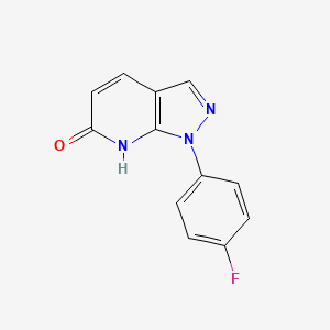 molecular formula C12H8FN3O B11879226 1-(4-Fluorophenyl)-1H-pyrazolo[3,4-b]pyridin-6(7H)-one 