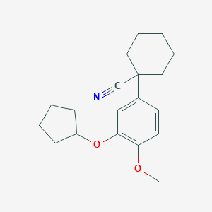 B118793 1-[3-(Cyclopentyloxy)-4-methoxyphenyl]-4-oxocyclohexane-1-carbonitrile CAS No. 152630-47-2