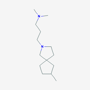 molecular formula C14H28N2 B11879321 N,N-Dimethyl-3-(7-methyl-2-azaspiro[4.4]nonan-2-yl)propan-1-amine 