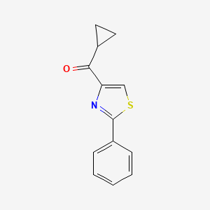 molecular formula C13H11NOS B11879343 Cyclopropyl(2-phenylthiazol-4-yl)methanone 