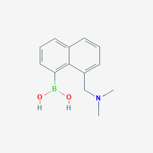 molecular formula C13H16BNO2 B11879349 (8-((Dimethylamino)methyl)naphthalen-1-yl)boronic acid CAS No. 89291-22-5