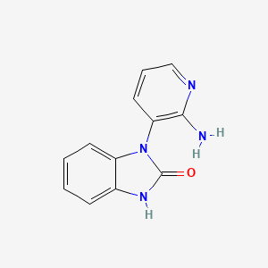 molecular formula C12H10N4O B11879369 1-(2-Aminopyridin-3-yl)-1H-benzo[d]imidazol-2(3H)-one 