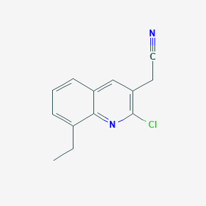 molecular formula C13H11ClN2 B11879378 2-(2-Chloro-8-ethylquinolin-3-yl)acetonitrile 