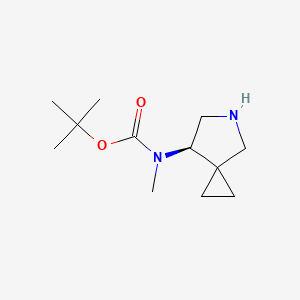 molecular formula C12H22N2O2 B11879399 tert-butyl N-[(7R)-5-azaspiro[2.4]heptan-7-yl]-N-methyl-carbamate 