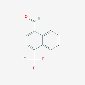 molecular formula C12H7F3O B11879423 1-(Trifluoromethyl)naphthalene-4-carboxaldehyde 