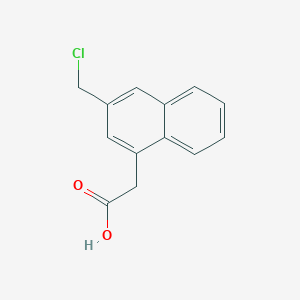 molecular formula C13H11ClO2 B11879445 2-(Chloromethyl)naphthalene-4-acetic acid 