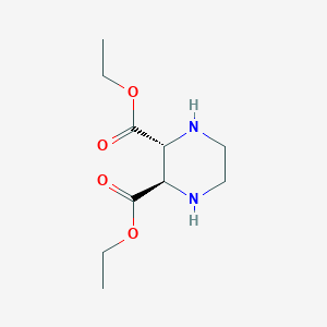 molecular formula C10H18N2O4 B11879459 (2R,3R)-Diethyl piperazine-2,3-dicarboxylate 