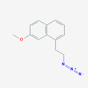 molecular formula C13H13N3O B11879481 1-(2-Azidoethyl)-7-methoxynaphthalene 