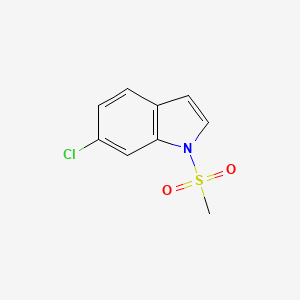 molecular formula C9H8ClNO2S B11879486 6-Chloro-1-(methylsulfonyl)-1H-indole CAS No. 88131-68-4