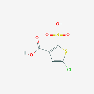 molecular formula C5H2ClO5S2- B1187949 3-Carboxy-5-chloro-2-thiophenesulfonate 