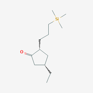 (2R,4S)-4-Ethyl-2-(3-(trimethylsilyl)propyl)cyclopentanone