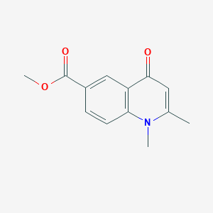 molecular formula C13H13NO3 B11879507 Methyl 1,2-dimethyl-4-oxo-1,4-dihydroquinoline-6-carboxylate 