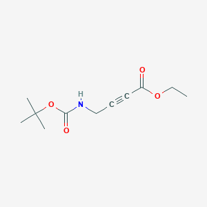 molecular formula C11H17NO4 B11879508 Ethyl 4-((tert-butoxycarbonyl)amino)but-2-ynoate CAS No. 741281-57-2