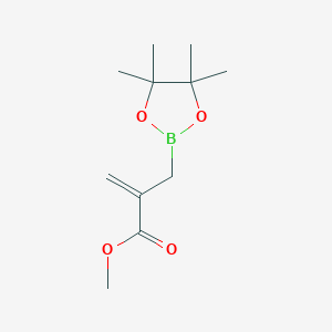 molecular formula C11H19BO4 B11879527 Methyl 2-((4,4,5,5-tetramethyl-1,3,2-dioxaborolan-2-yl)methyl)acrylate 