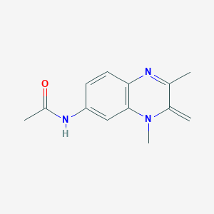 molecular formula C13H15N3O B11879534 Acetamide, N-(3,4-dihydro-2,4-dimethyl-3-methylene-6-quinoxalinyl)- CAS No. 61149-71-1