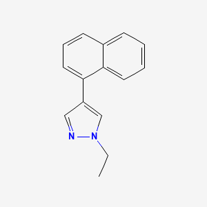 molecular formula C15H14N2 B11879595 1-Ethyl-4-(naphthalen-1-yl)-1H-pyrazole 