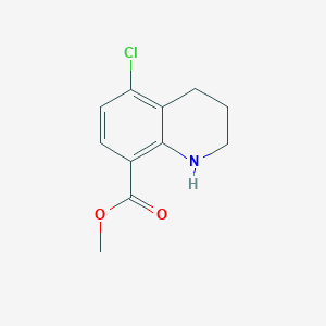 molecular formula C11H12ClNO2 B11879599 Methyl 5-chloro-1,2,3,4-tetrahydroquinoline-8-carboxylate 