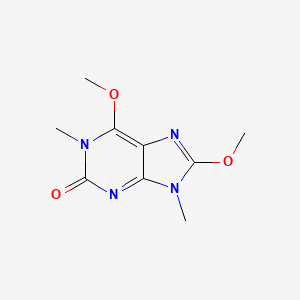 molecular formula C9H12N4O3 B11879605 6,8-Dimethoxy-1,9-dimethyl-1H-purin-2(9H)-one 