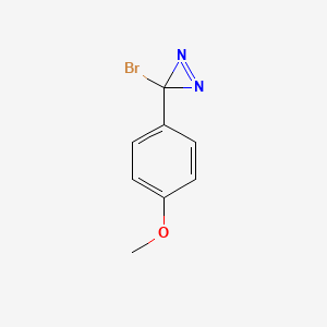 molecular formula C8H7BrN2O B11879619 3-Bromo-3-(4-methoxyphenyl)-3H-diazirine CAS No. 95911-61-8