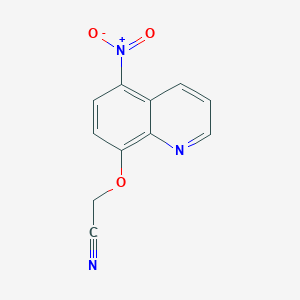 molecular formula C11H7N3O3 B11879626 [(5-Nitroquinolin-8-yl)oxy]acetonitrile CAS No. 88757-90-8