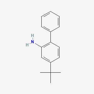 molecular formula C16H19N B11879643 4-(Tert-butyl)-[1,1'-biphenyl]-2-amine 