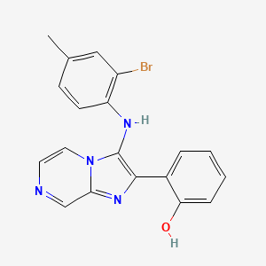 molecular formula C19H15BrN4O B1187965 2-[3-(2-Bromo-4-methylanilino)imidazo[1,2-a]pyrazin-2-yl]phenol 