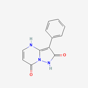 molecular formula C12H9N3O2 B11879654 3-Phenylpyrazolo[1,5-a]pyrimidine-2,7(1H,4H)-dione CAS No. 1334487-59-0