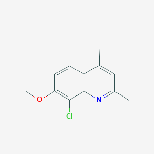 molecular formula C12H12ClNO B11879671 8-Chloro-7-methoxy-2,4-dimethylquinoline CAS No. 1378255-18-5