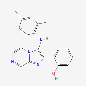 molecular formula C20H18N4O B1187969 2-[3-(2,4-Dimethylanilino)imidazo[1,2-a]pyrazin-2-yl]phenol 