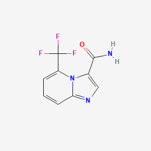 molecular formula C9H6F3N3O B11879704 5-(Trifluoromethyl)imidazo[1,2-a]pyridine-3-carboxamide 