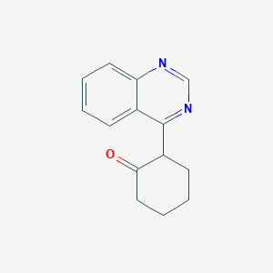 molecular formula C14H14N2O B11879722 Cyclohexanone, 2-(4-quinazolinyl)- CAS No. 58006-85-2